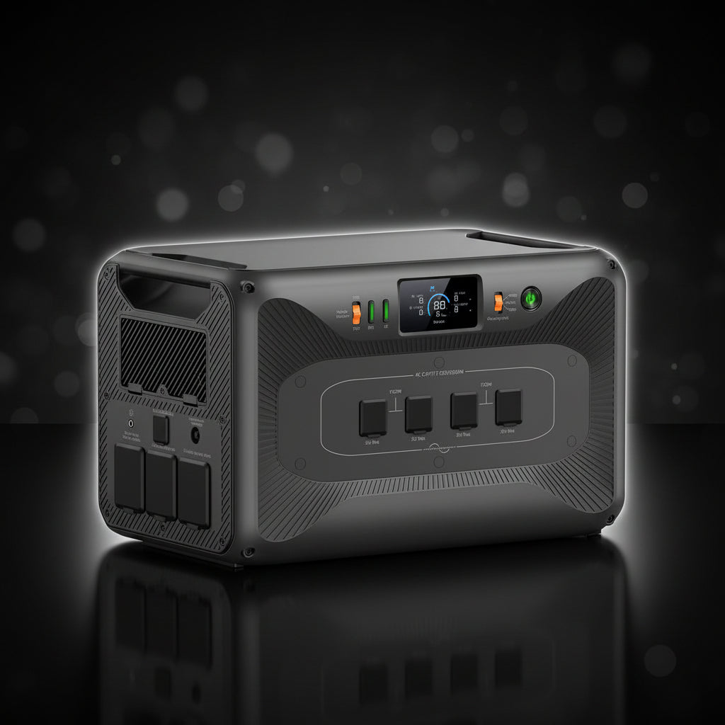 3840W Continuous/7680W Peak Output 2764Wh Portable Power Station, Push Button Start Battery Generator for Home Backup