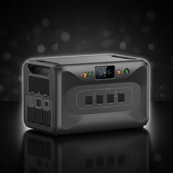 3840W Continuous/7680W Peak Output 2764Wh Portable Power Station, Push Button Start Battery Generator for Home Backup