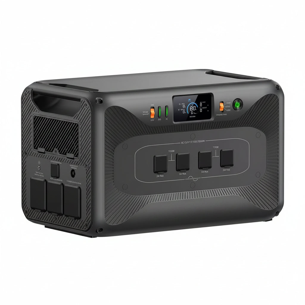 3840W Continuous/7680W Peak Output 2764Wh Portable Power Station, Push Button Start Battery Generator for Home Backup