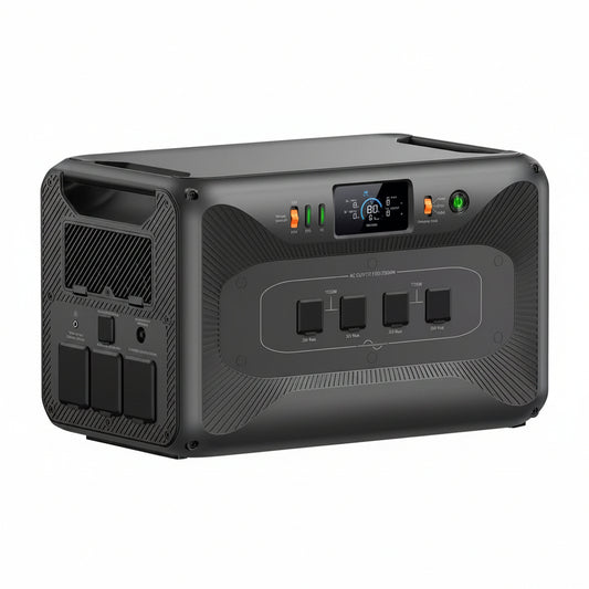 3840W Continuous/7680W Peak Output 2764Wh Portable Power Station, Push Button Start Battery Generator for Home Backup