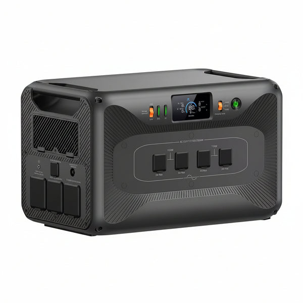 3840W Continuous/7680W Peak Output 2764Wh Portable Power Station, Push Button Start Battery Generator for Home Backup