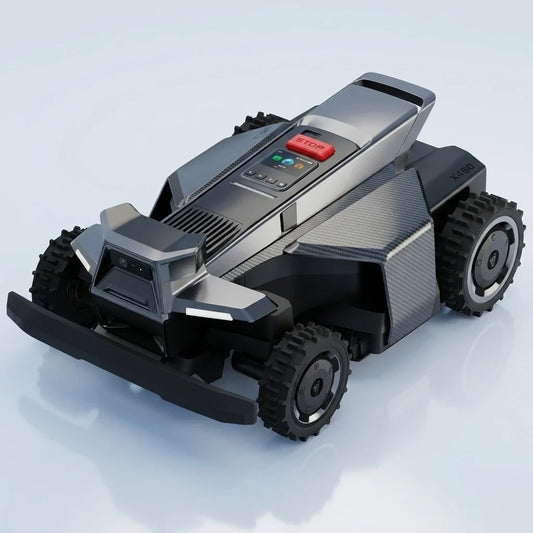 Robot Lawn Mower Built for Large Yards, RTK Navigation, 360° Camera, AWD System, 1.5 Acre Coverage — Studio Shot