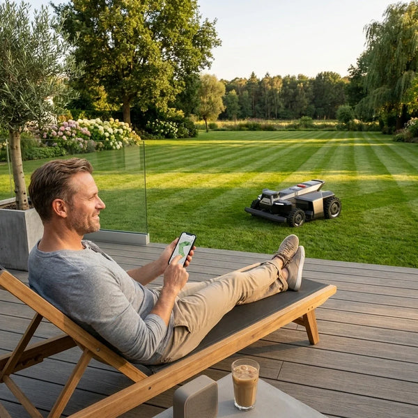 Robot Lawn Mower Built for Large Yards, RTK Navigation, 360° Camera, AWD System, 1.5 Acre Coverage