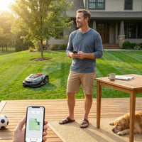 X450 17 In. Robot Lawn Mower (1 1/2 Acre) RTK + 360 Degree Camera, AWD, Weather Adaptive, AI Obstacle Avoidance — Lifestyle